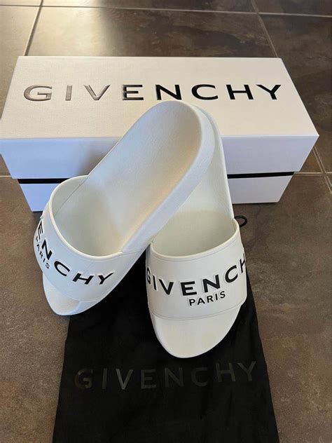 givenchy slides run big or small|Givenchy slides white and black.